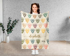 Custom Name Highland Cow Blanket Rustic Animal Throw Cozy Personalized Gift Soft Farmhouse Decor for Cow Lovers Home