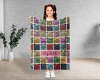 Custom Stegosaurus Blanket Personalized Name Retro Dino Throw Cozy Prehistoric Animal Decor Unique Paleontology Gift