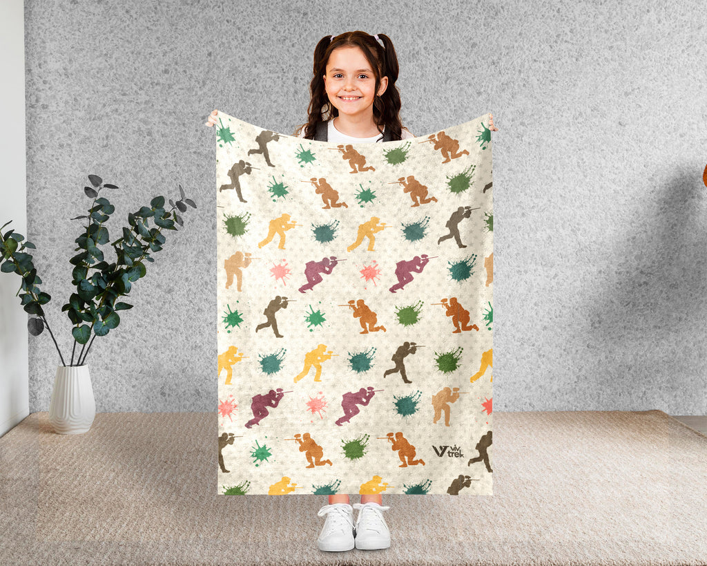 Retro Paintball Blanket – Cozy Throw for Sports Lovers