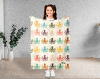 Retro Octopus Blanket Gift for Ocean Lovers, Cozy Sea Creature Throw, Nautical Decor Accent for Bedroom and Living Spaces