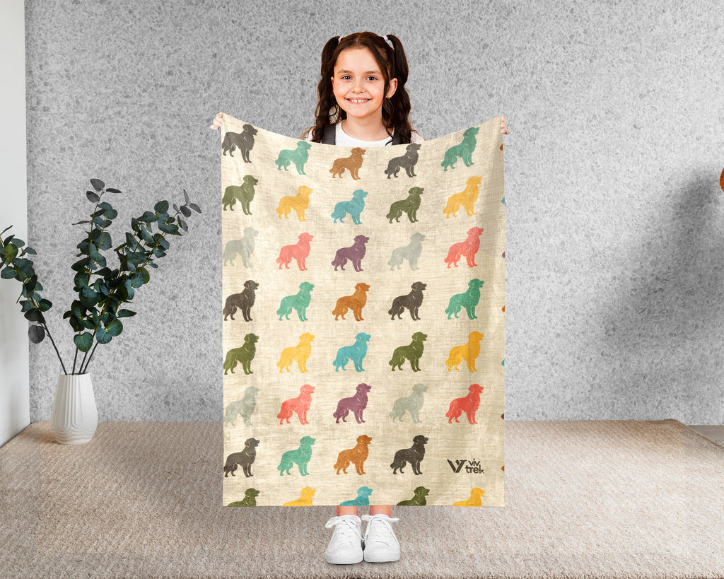 Vintage Golden Retriever Throw – Cozy Dog Lover Blanket