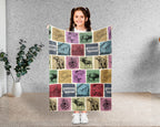 Retro Montana State Blanket, Patriotic 4th of July Cozy Throw, Vintage MT Lover Fleece, American Patriot Big Sky Home Gift