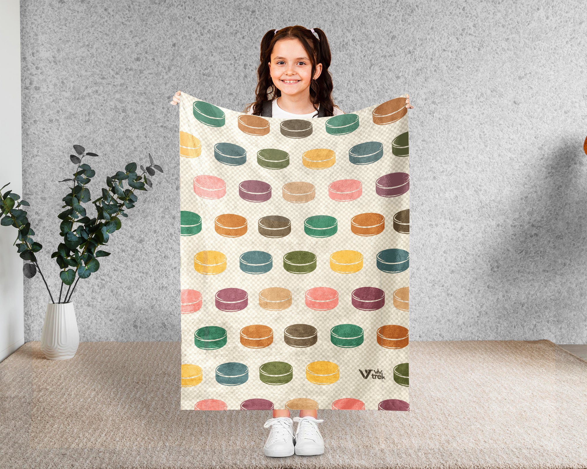 Retro Ice Hockey Blanket – Cozy Throw for Ice Hockey Players & Fans