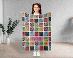 Personalized Bulldog Lover Blanket – Custom Name Vintage Dog Throw