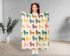 Retro Maltese Dog Blanket for Puppy Fans, Cozy Pet Throw Gift with Cute Canine Inspired Home Decor Style