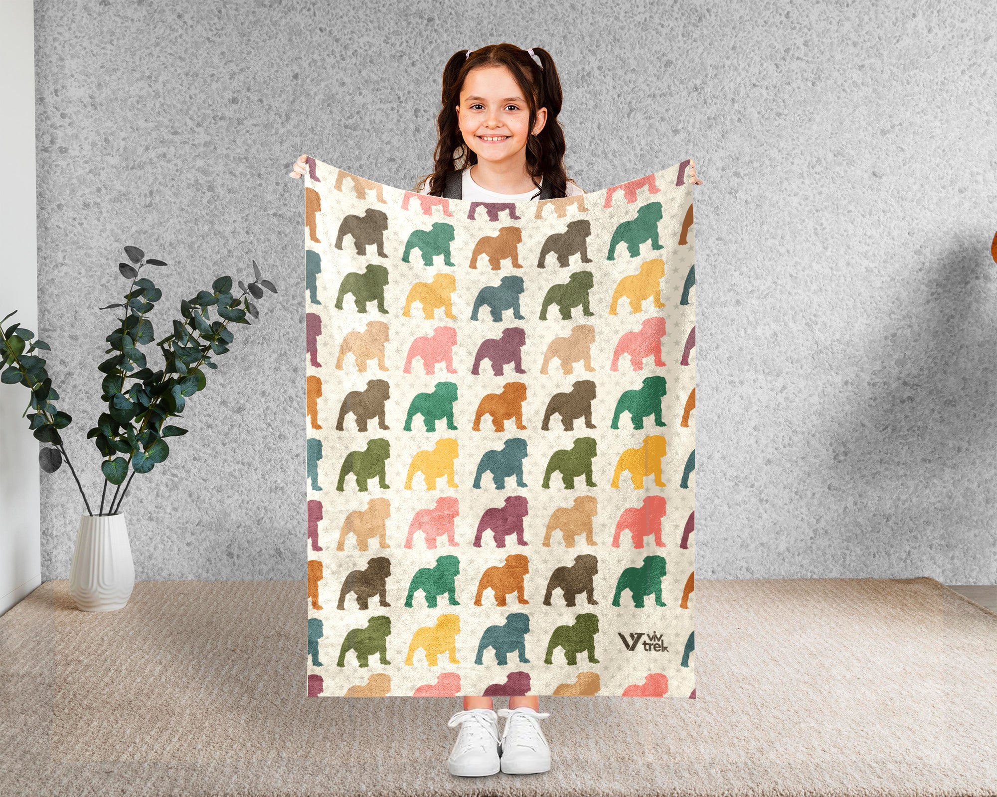 Funny Bulldog Lover Blanket – Vintage Dog Throw Gift