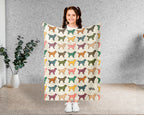 Retro Boykin Spaniel Dog Throw Blanket, Waterfowl Hunter Gift, Sporting Breed Cozy Home Decor and Cabin Accessory