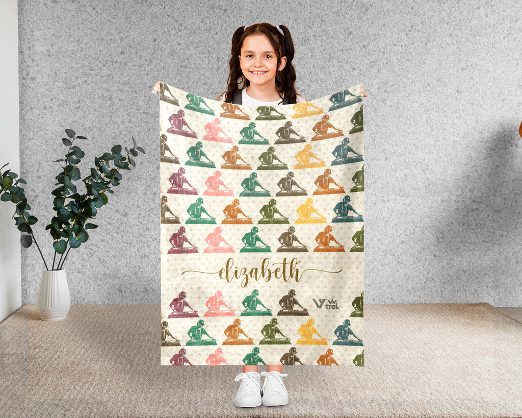 Personalized DJ Throw – Cozy Custom Name Music Blanket