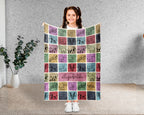 Personalized Elephant Blanket – Custom Name Cozy Vintage Throw for Animal Lovers
