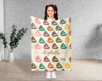 Custom Name Retro Sailing Blanket, Personalized Boat Throw for Nautical Lover Cabin Decor and Cozy Coastal Gifts