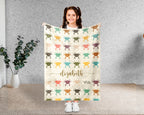 Personalized Axolotl Throw – Cute Cozy Custom Name Blanket