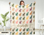 Custom Miniature Schnauzer Blanket - Personalized Name Throw, Cozy Gift Under $50