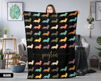 Custom Corgi Dog Blanket - Personalized Name Throw, Cozy Gift Under $50