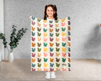 Funny Squirrel Lover Blanket Retro Woodland Cozy Nature Throw Gift