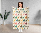 Retro Boston Terrier Dog Blanket Cozy Puppy Lover Throw Gift