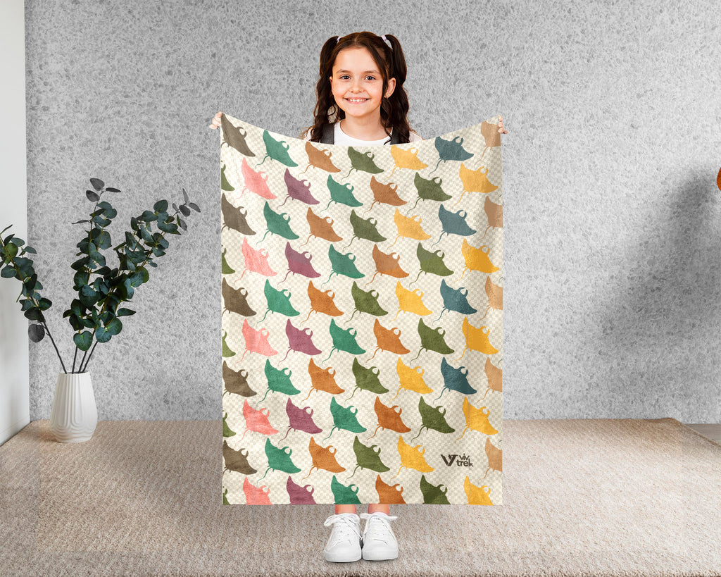 Cozy Stingray Blanket – Vintage Ocean Throw for Marine Life Lovers