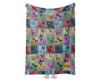 Boston Terrier Lover Blanket Retro Puppy Cozy Dog Gift Throw