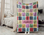 Custom Name Polar Bear Blanket Personalized Arctic Wildlife Throw Cozy Winter Animal Lover Gift Soft Home Decor Blanket