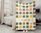 Personalized Tarantula Throw Custom Name Spider Lover Blanket Retro Arachnid Design Exotic Pet Owner Gift Home Accent Decor