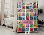 Personalized Name Dobermann Dog Blanket – Cozy Retro Throw for Dog Lovers