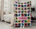 Personalized Name Moose Blanket, Retro Wildlife Throw for Nature Lovers