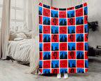 Chicago City Map Blanket Throw, Cozy Windy City Decor, Retro Skyline Design, Illinois Pride Gift, Urban Sofa Throw Blanket