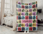 Custom Name Construction Blanket Personalized Excavator Throw, Cozy Builder Gift for Kids Boys, Truck Theme Room Decor