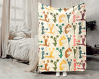 Retro Cheerleading Blanket Cozy Cheerleader Throw Sporty Fleece Blanket Cheer Fan Gift Home Decor Idea for Game Day Couch Bedroom