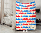 Retro Chicago City Map Blanket Throw, Cozy Windy City Decor, Skyline Design, Illinois Pride Gift, Urban Sofa Throw Blanket