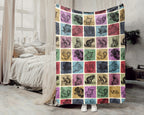 Retro Squirrel Lover Blanket Cozy Woodland Animal Throw Gift