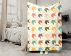 Retro Unicorn Blanket Gift for Fantasy Lovers, Cozy Magical Throw, Whimsical Decor Accent for Bedroom and Living Spaces
