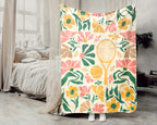 Floral Tennis Blanket – Cozy Vintage Player Throw Gift