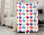 Houston Retro City Map Blanket Throw, Cozy Skyline Decor, Texas Pride Gift, Urban Style Sofa Throw Blanket for Home