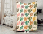 Retro Boxing Lover Blanket Cozy Sports Throw for Athletes Soft Gloves Design Fleece Blanket Unique Fitness Gift Decor