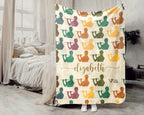 Custom Name Flute Blanket – Personalized Cozy Throw for Music Fans