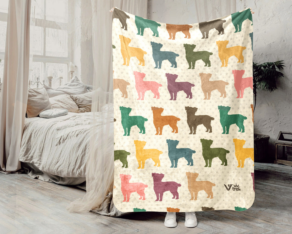 Retro Maltese Dog Blanket for Puppy Fans, Cozy Pet Throw Gift with Cute Canine Inspired Home Decor Style