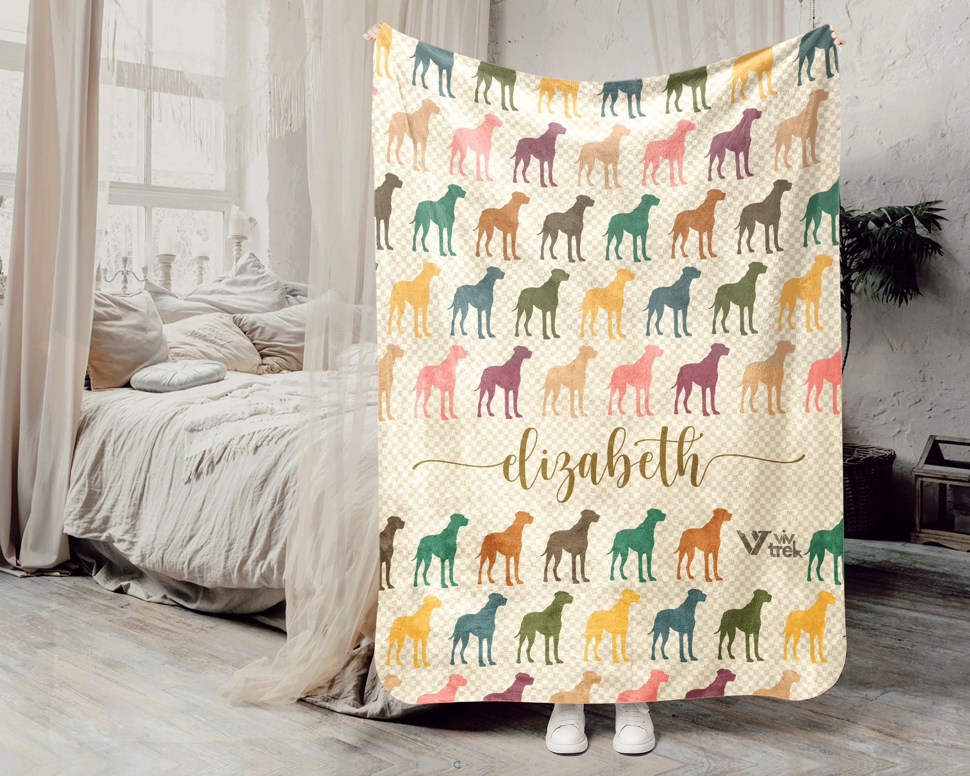 Custom Great Dane Throw Blanket – Personalized Dog Lover Gift