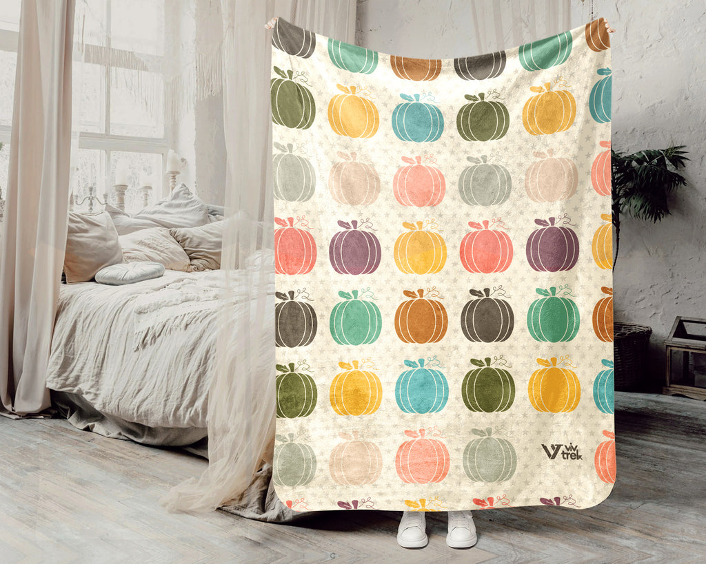 Retro Pumpkin Lover Blanket for Rustic Autumn Decor, Cozy Harvest Throw Gift with Farmhouse Seasonal Style