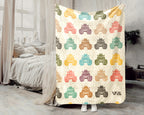 Kids Retro Monster Truck Blanket, Cozy Truck Lover Throw Gift