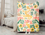 Floral Wrestling Blanket – Cozy Athlete Lover Throw