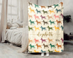 Custom Name Bull Terrier Dog Blanket – Personalized Throw for Pet Lovers