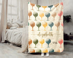Custom Name Golf Lover Blanket Retro Player Throw Cozy Personalized Gift Soft Sports Decor for Golf Fans Home