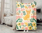 Personalized Name Floral Chihuahua Blanket, Cozy Dog Lover Throw Gift