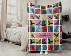 Personalized Name Eagle Blanket – Cozy Vintage Throw for Bird Lovers