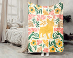 French Bulldog Blanket – Cozy Floral Frenchie Throw for Dog Lovers
