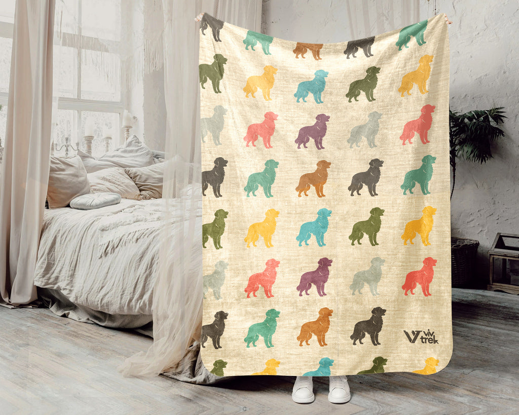 Vintage Golden Retriever Throw – Cozy Dog Lover Blanket