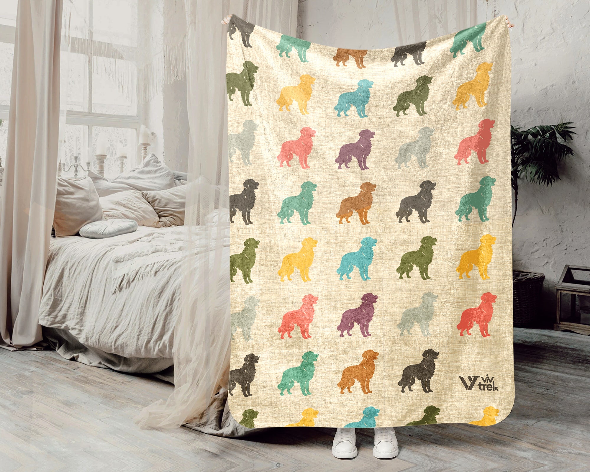 Vintage Golden Retriever Throw – Cozy Dog Lover Blanket