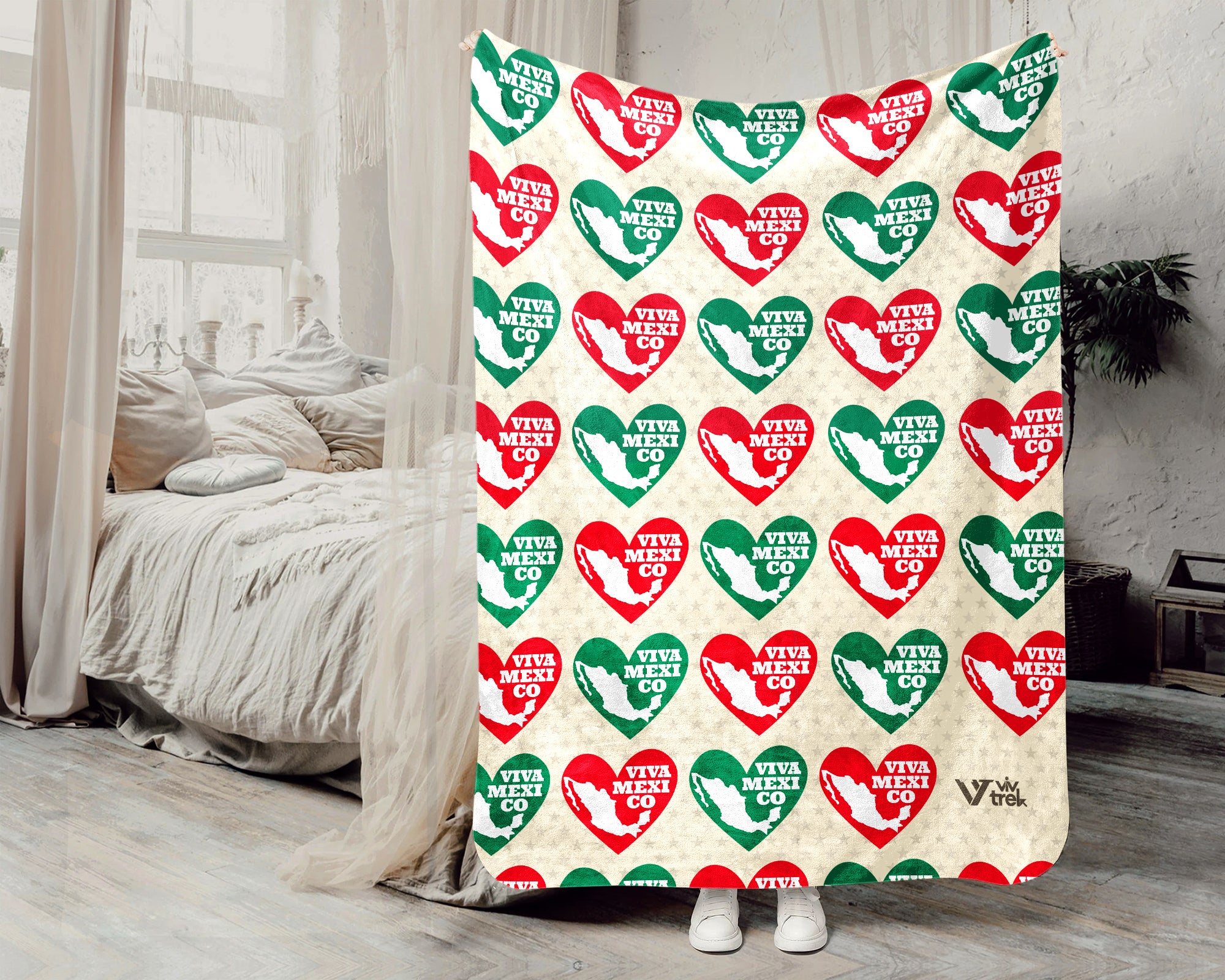 Retro Mexico Blanket Throw with Serape Inspired Design, Cozy Fiesta Decor, Colorful Latin Pride Heritage Gift Blanket for Home