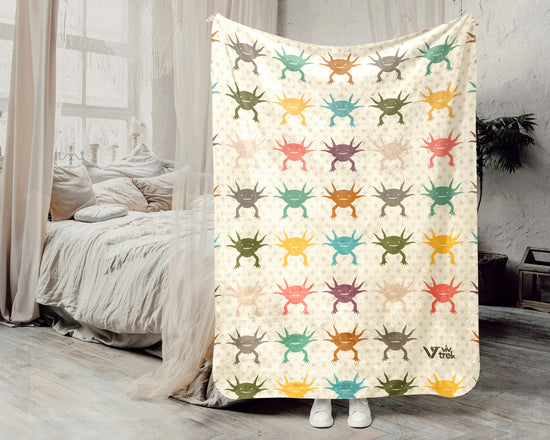 Cute Axolotl Blanket – Vintage Animal Lover Cozy Throw Gift