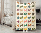 Retro Havanese Dog Throw Blanket for Couch, Puppy Lover Gift, Cozy Companion Breed Home Decor and Soft Canine Accent